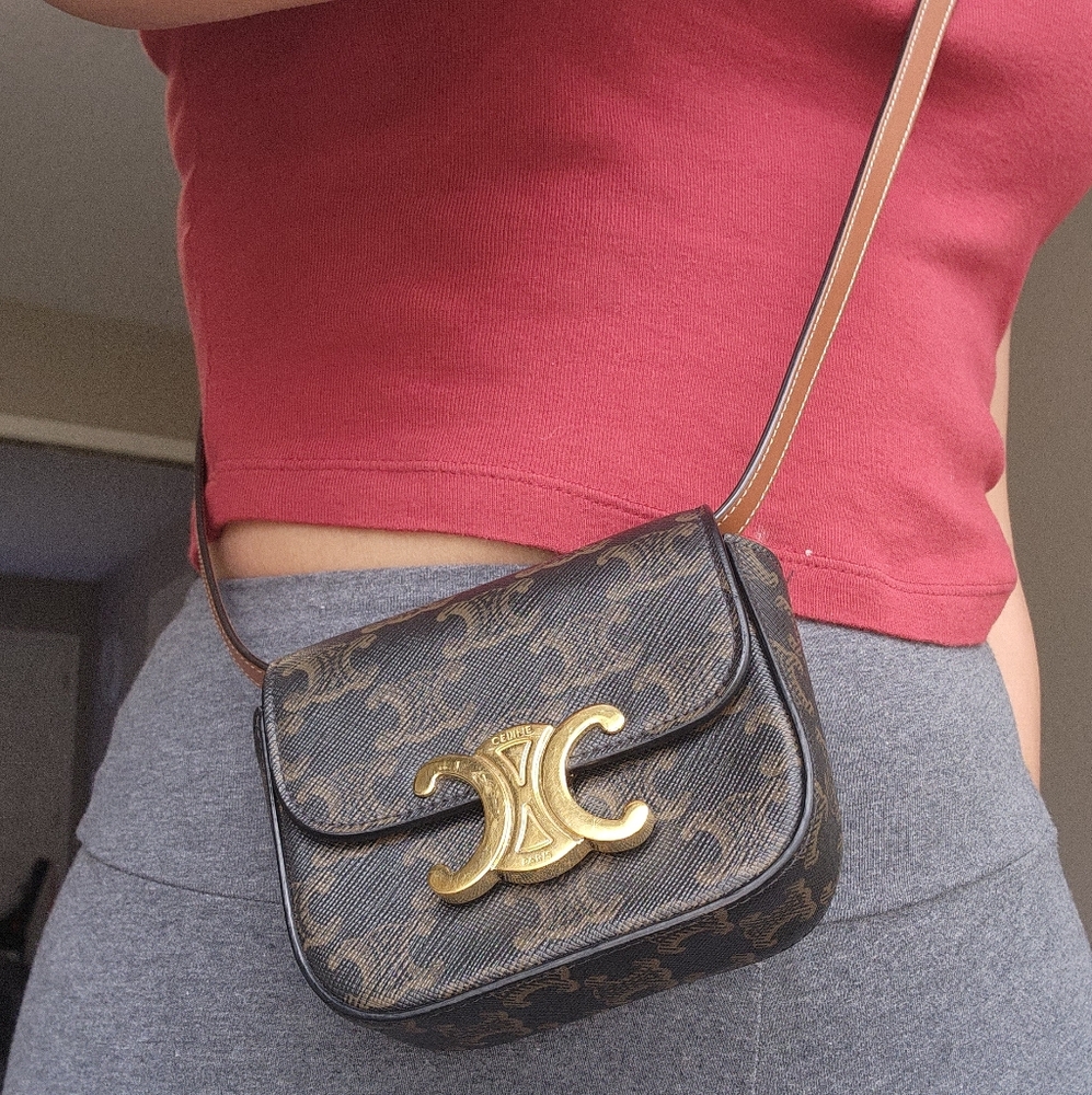 Authentic Celine Monogram Micro Crossbody Bag